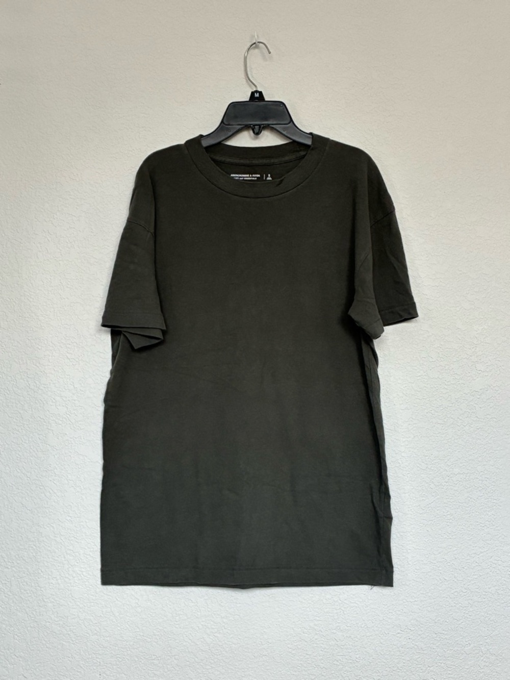 Abercrombie & Fitch Soft A&F Essentials Tee Olive Green Oversized T-Shirt S